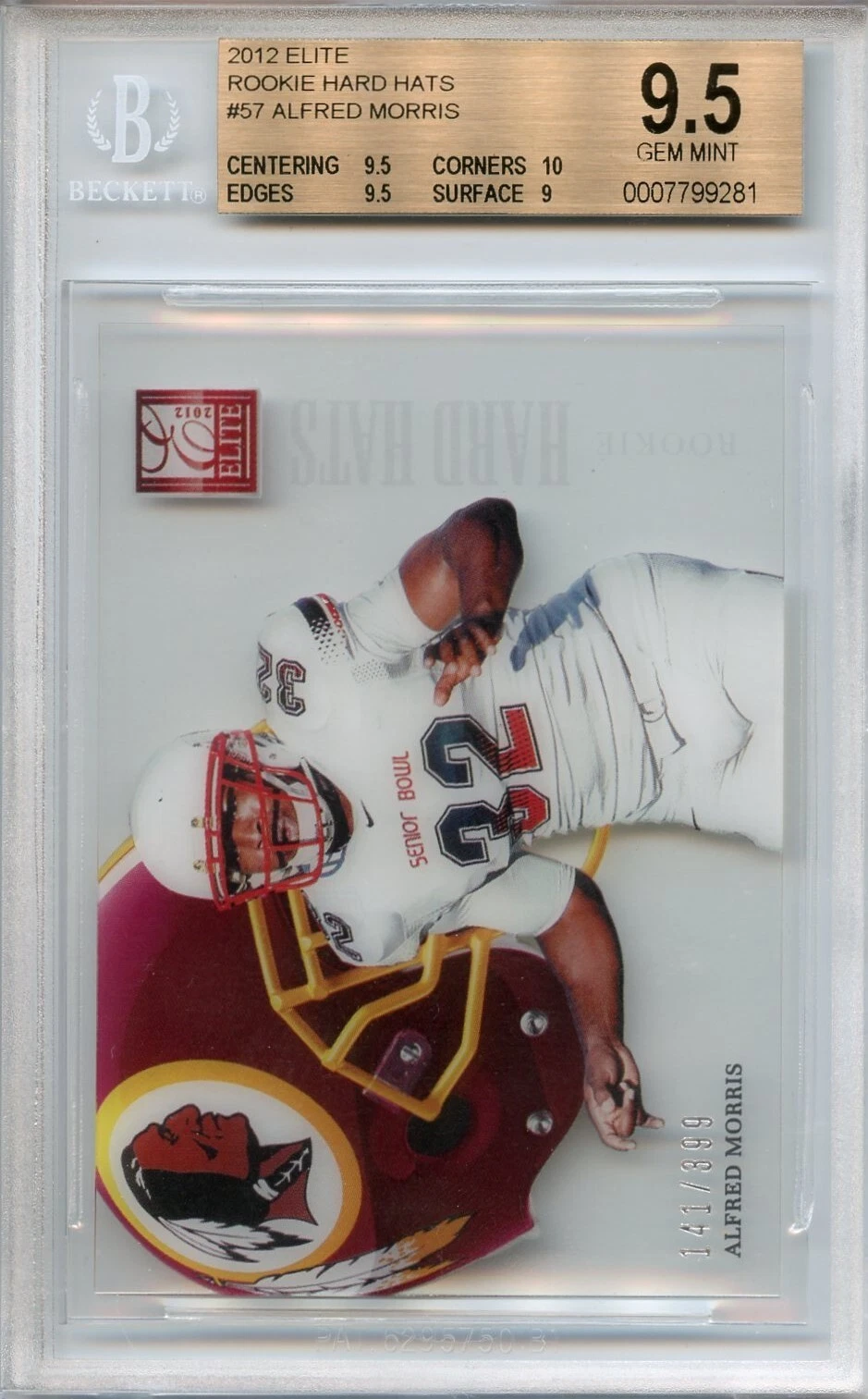 Alfred Morris Panini Elite Hard Hats Signatures #57 Base