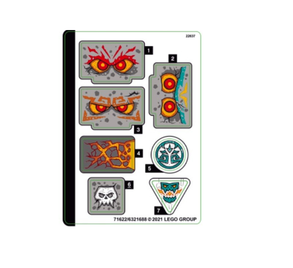 NEW LEGO | Sticker Sheet for set 71747 (71622/6321688) Ninjago