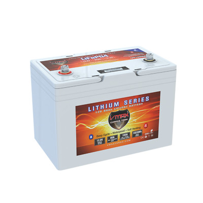 VMAXTANKS 12V LiFePO4 Lithium Battery 80Ah Deep Cycle Marine Fully Waterproof