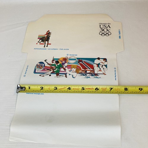 USPS 1984 US AEROGRAMME 30c Cover Olympics, Equestrian, Air Mail C4 Unused - Picture 9 of 10