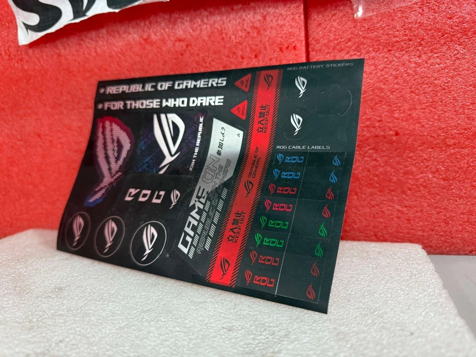 Genuine ASUS ROG Decals stickers Set. 21cm X 14cm - Image 3 of 4