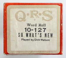 Dick Watson "So What's New" QRS 10-127 KLAVIER / PIANOLA ROLLE