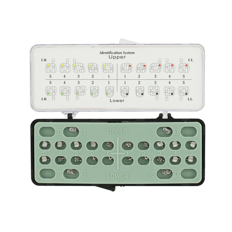 10 Kit Orthodontic Brackets Mini MBT 0.022 345 Hook Braces With 1st