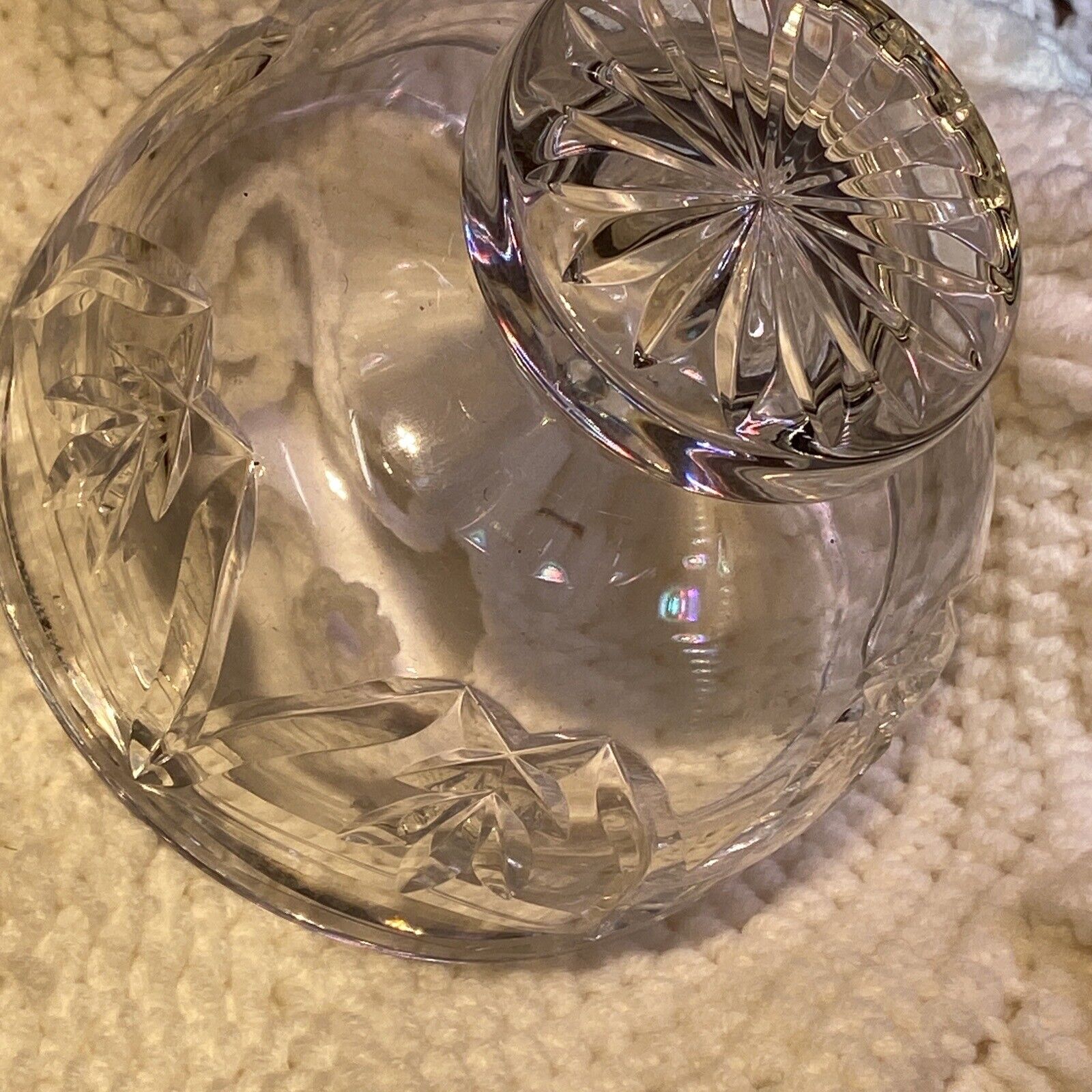 Waterford Crystal Round Footed 5" Bowl Candy Nut Serving Trinket 