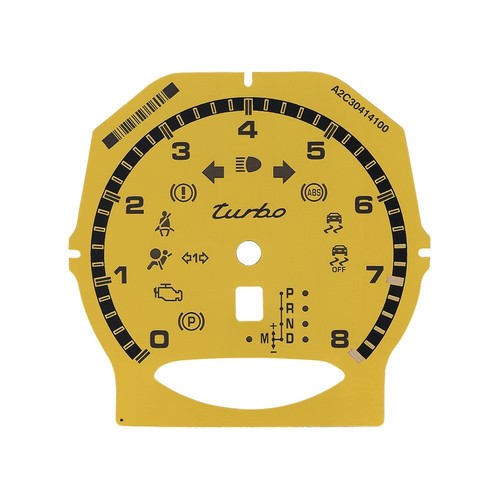 Gauge Face for Porsche Carrera 991/Cayenne 958/Panamera 970 Yellow 300KM/H Turbo - Picture 3 of 6