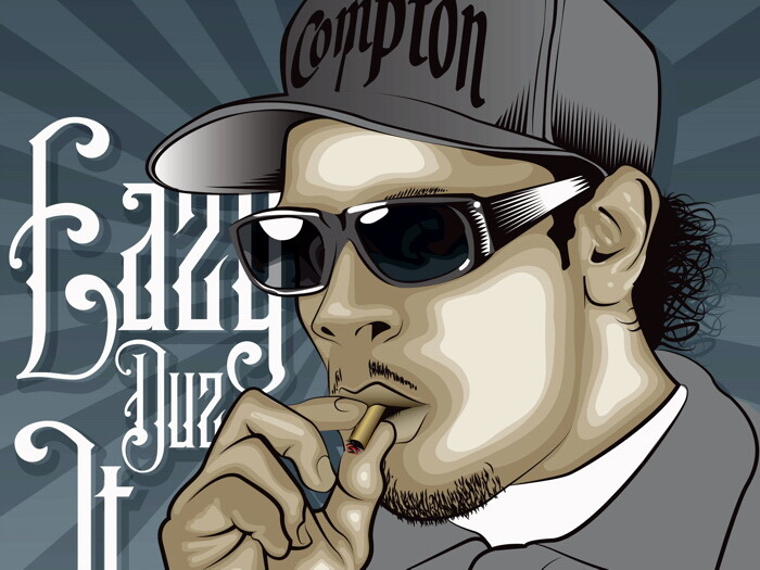 V2782 Eazy-E Compton Gangsta Art NWA Rapper Hip-Hop Rap WALL