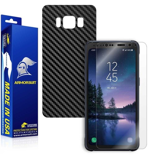ArmorSuit Samsung Galaxy S8 Active Screen Protector + Black Carbon Fiber Skin - 第 1/6 張圖片