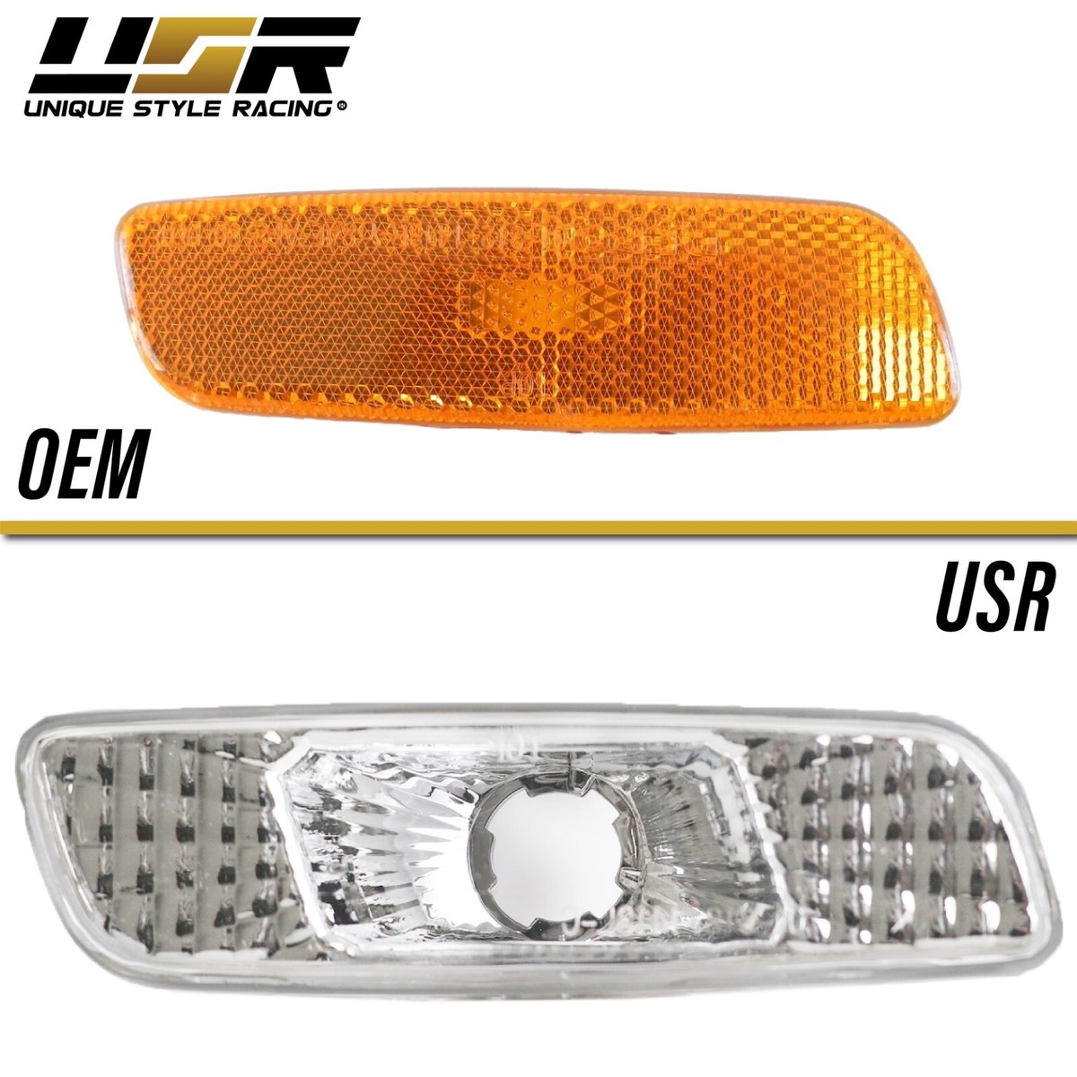 Exterior Accessories - Crystal Clear EURO Front Side Markers Pair LH+RH