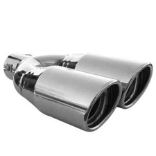 Exhaust Tip Trim Pipe Tail Double For Skoda Octavia Fabia Superb Rapid Karoq