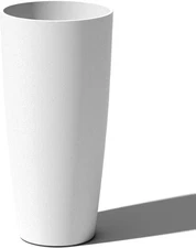 Vega Planter Made from Plastic & Concrete with Drainage Holes | Modern Décor for