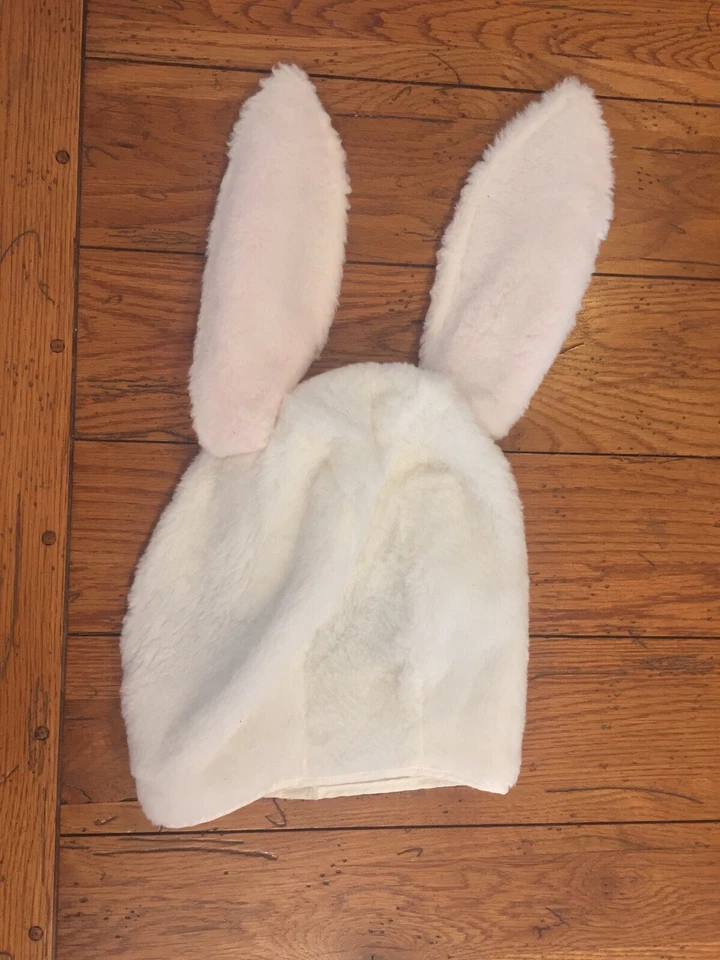 Disfraz Cosplay Conejito Conejo Sombrero Peludo Vellón Orejas con Cable Pascua Blanco y Rosa (60 Foto 3 de 4