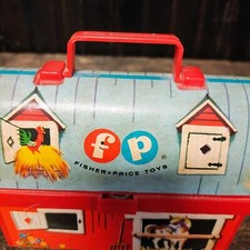 Vintage 1962 Fisher Price Farm Lunchbox NO THERMOS barn 549