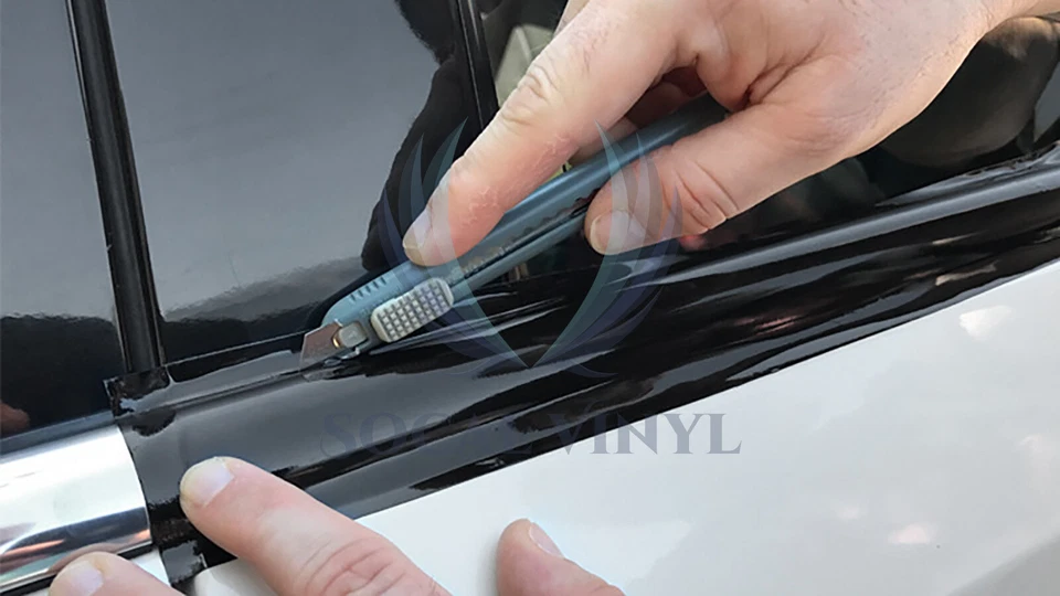 3M 2080 Black Vinyl Wrap Roll Kit Blackout Chrome Delete1 Window Trim Door Trim - Image 3 of 4