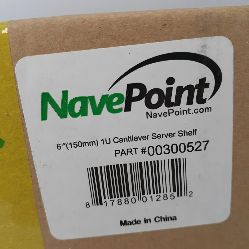 Cantilever Server Shelf Vented Shelves Rack Mount 19" 1U Black 6" 150mm deep NEW - Image 3 of 4