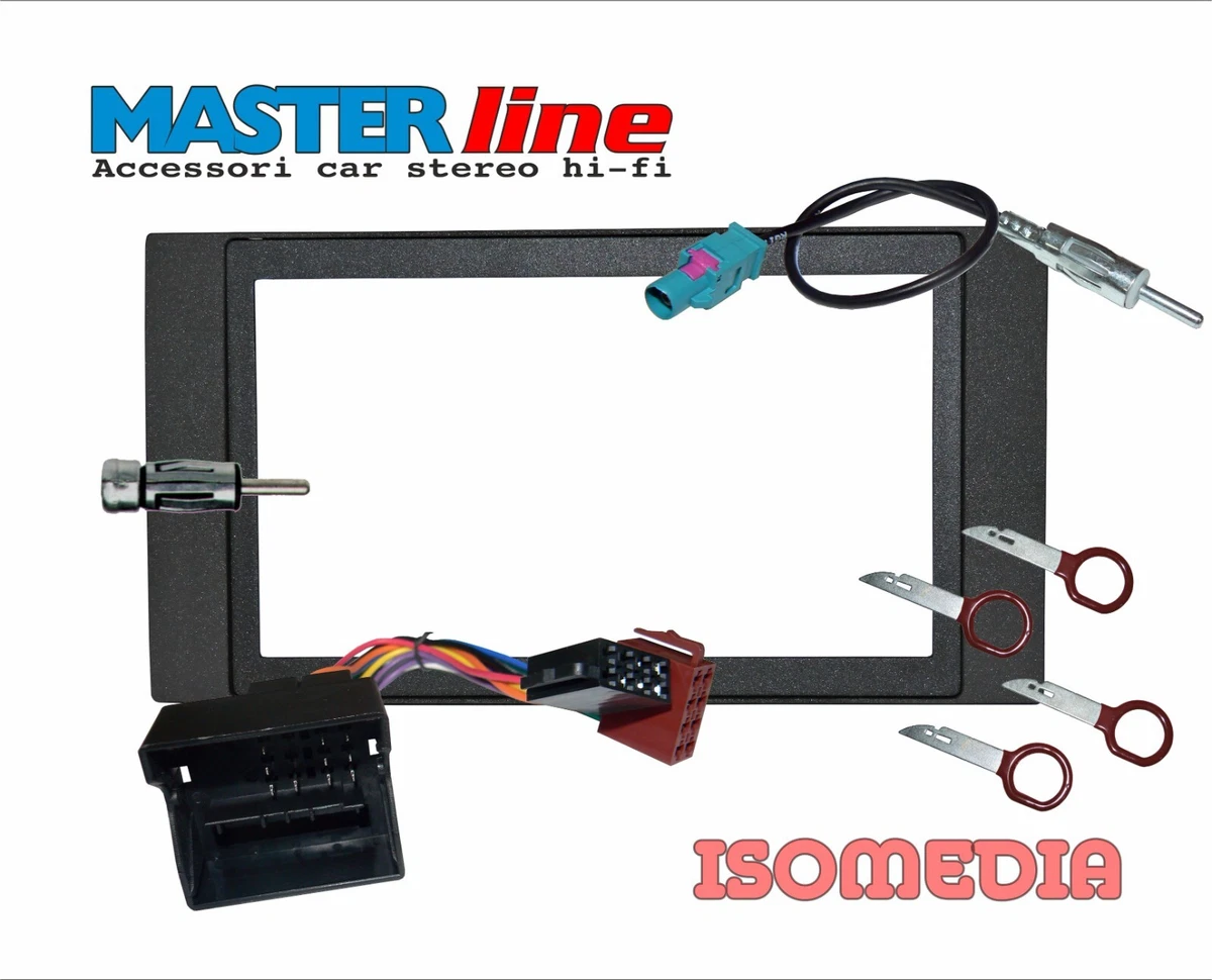 Mascherina Autoradio 2 DIN Per Ford Fiesta/Fusion (2005) – Supporto Doppio ISO Nero - 2