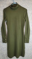 TITLE NINE Women’s Green SOFT Turtle Neck Stretchy Long Sleeve Dress Sz XS