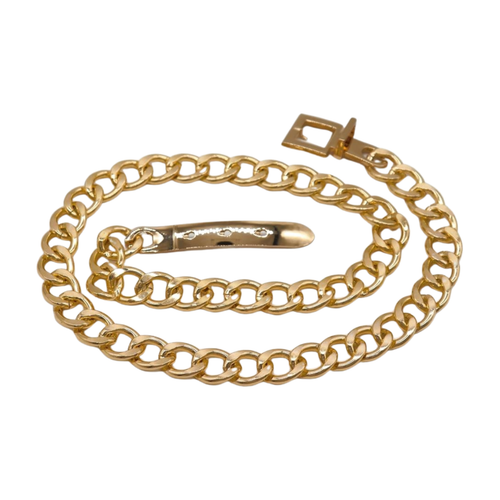 Women Gold Metal Chain Links Waistband Hip High Waist Belt Square Buckle Size M - Bild 23 von 24