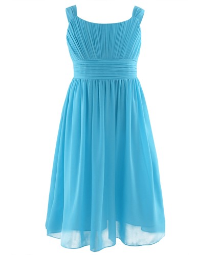 US Girls Chiffon Bridesmaid Wedding Party Flower Dress Pageant Prom Ball Gown - Picture 67 of 88