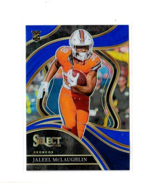2023 Panini Select Club Level Blue Prizm Jaleel Mclaughlin Parallel RC #'d 63/99