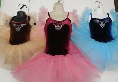 Rhinestones Dance COSTUME Ballet Short TUTU 3 color choices over 30 available
