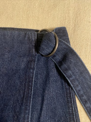 Madewell Raw Hem Mini Wrap Denim Skirt in Smithe Wash, Size 2 NWT - Picture 2 of 11