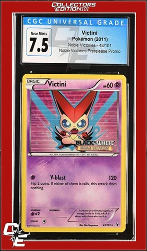 Noble Victories Victini 43/101 Noble Victories Prerelease Promo CGC 7.5