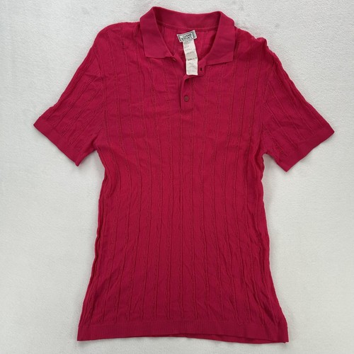 Versace, Maglione Vintage Gianni Versace Donna 42 Rosa Polo Manica Corta Made In Italy