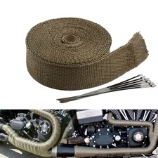 2 X 50ft Roll Exhaust Wrap Manifold Header Pipe Heat Wrap Tape 10 Ties Kits
