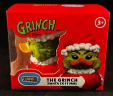 Mini Tubbz - The Grinch - Santa Costume - Rubber Duck - Approx 2" High - Red Box