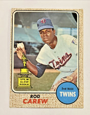 Rod Carew 1968 Topps #80 Vintage MLB All-Star Rookie Inset Card Twins HOF. rookie card picture