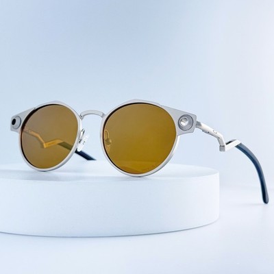 Oakley Deadbolt OO6046 Satin Chrome Brown Lens Titanium Sunglasses