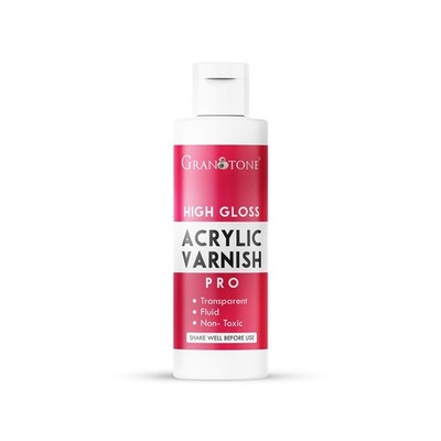 Clear Coat Acrylic High Gloss Varnish Finish 6.76 Fl Oz Non Yellowing Non Toxic