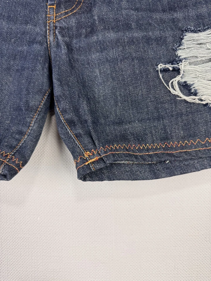 Pantalones Cortos Miss Sixty Azul Rasgado Denim Estilo TRUMAN Botón Mosca Talla 28 Foto 4 de 4