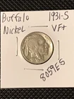 1931-S Buffalo Nickel  VF+