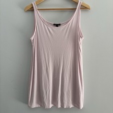 Eileen Fisher 100 Silk Sleeveless Blush Tank Top Quiet Luxury Feminine S Basic