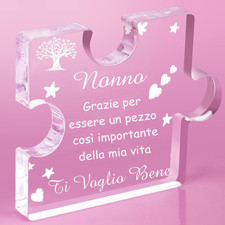 Regalo Nonno, Regalo Nonno Compleanno, Puzzle a Blocchi in Acrilico Inciso, Rega