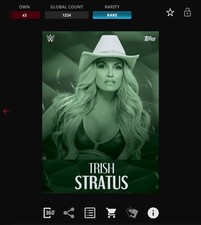 DIGITAL Topps WWE Slam 25 - MONOCHROME Green - TRISH STRATUS