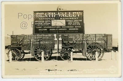 Vintage Postcard RPPC 1930s Death Valley Mule Team Baker CA Frashers Sharp Photo