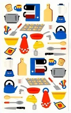 VINTAGE Mrs. Grossman Stickers - KITCHEN - BAKING - BREAKFAST +