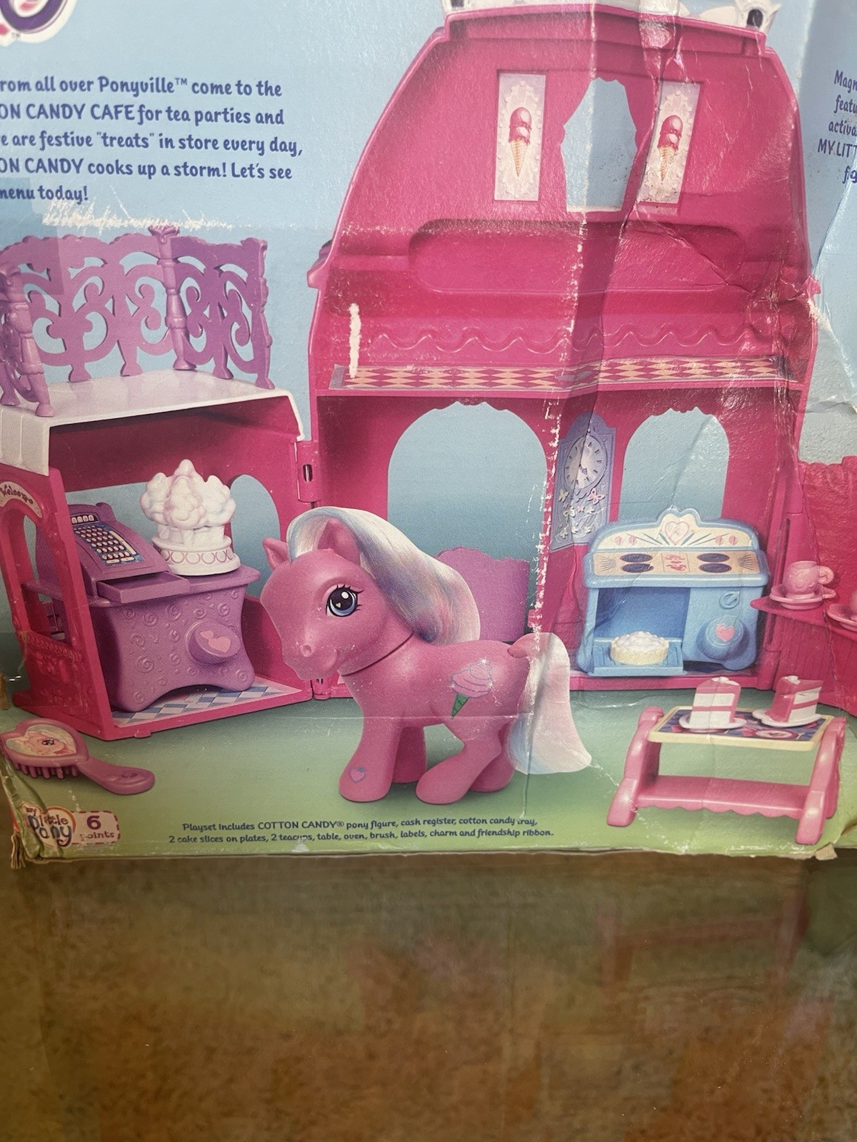 как выглядит My Little Pony 2003 Cotton Candy Cafe G3 Oven Table and Cash Register фото