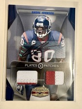2009 Donruss Gridiron Gear Plates and Patches Andre Johnson Auto /25 Game worn !