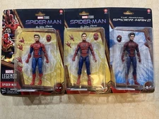 Marvel Legends Spiderman No Way Home Tom Holland, Tobey Maguire, Andrew Garfield