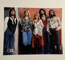 JOHN MCVIE HAND SIGNED 8x10 PHOTO AUTOGRAPHED FLEETWOOD MAC BASSIST RARE BAS COA