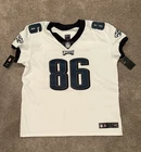 ZACH ERTZ SIGNED AUTOGRAPHED NIKE NFL ON FIELD WHITE EAGLES JERSEY SIZE 52 JSA