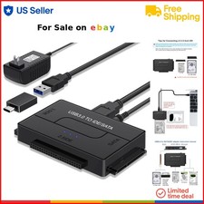 USB 3.0 to SATA IDE Hard Drive Adapter Kit External Converter for 2.5/3.5 HDD...