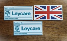 Union Jack Leycare Service Reminder Labels British Leyland Reproduction Uk