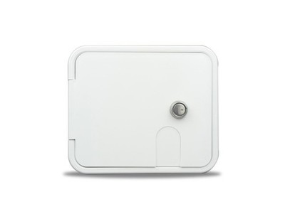 American Motorhome RV 5th Wheel Locking Gravity + City Water Hatch White 94253
