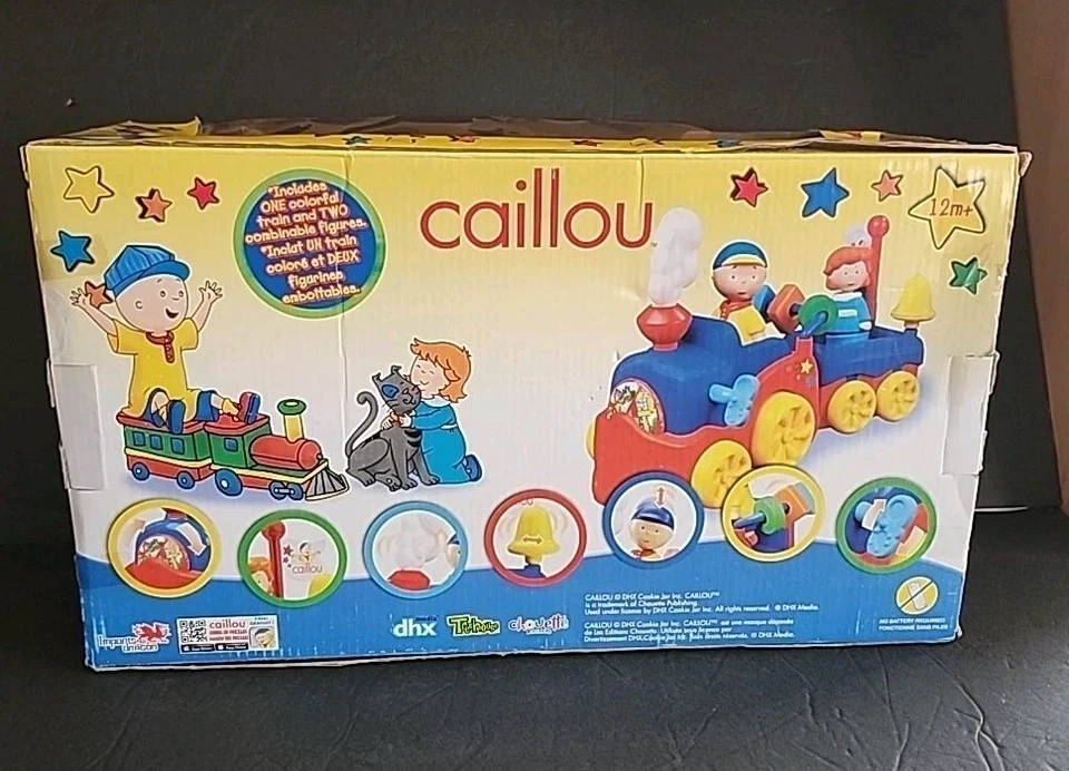 Caillou Learning Train Toy Set 2 Figures PBS Kids NEW Please Read Description  - Image 3 of 4