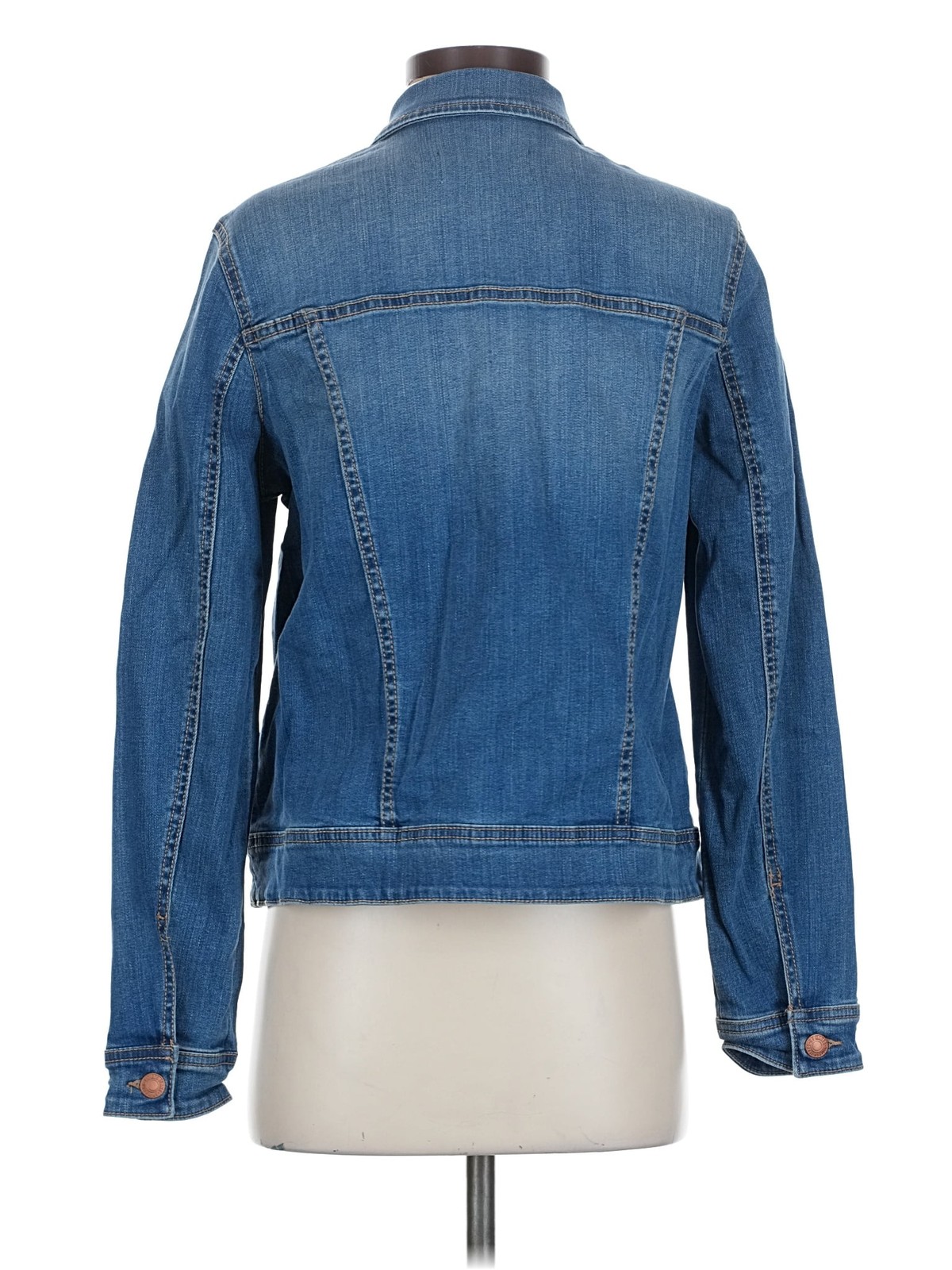 Violeta by Mango Women Blue Denim Jacket XS Plus thumbnail 2