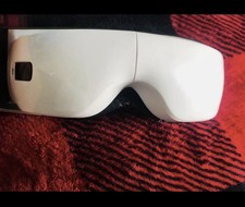 Bluetooth Heated Cordless Electric Eye Massager, Music, Vibrating, White/Black